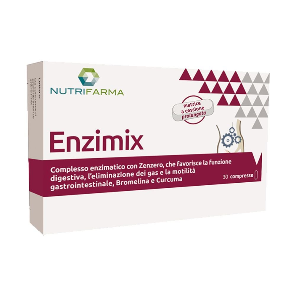 NUTRIFARMA Enzimix Supliment alimentar pentru sistemul gastrointestinal, 30 comprimate