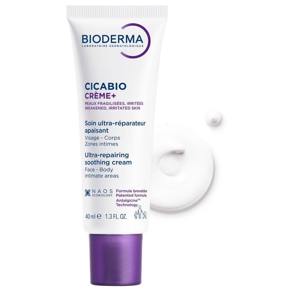 BIODERMA Cicabio - Crème+ cremă calmantă și reparatoare pentru piele fra gilizată și iritată, 40 ml
