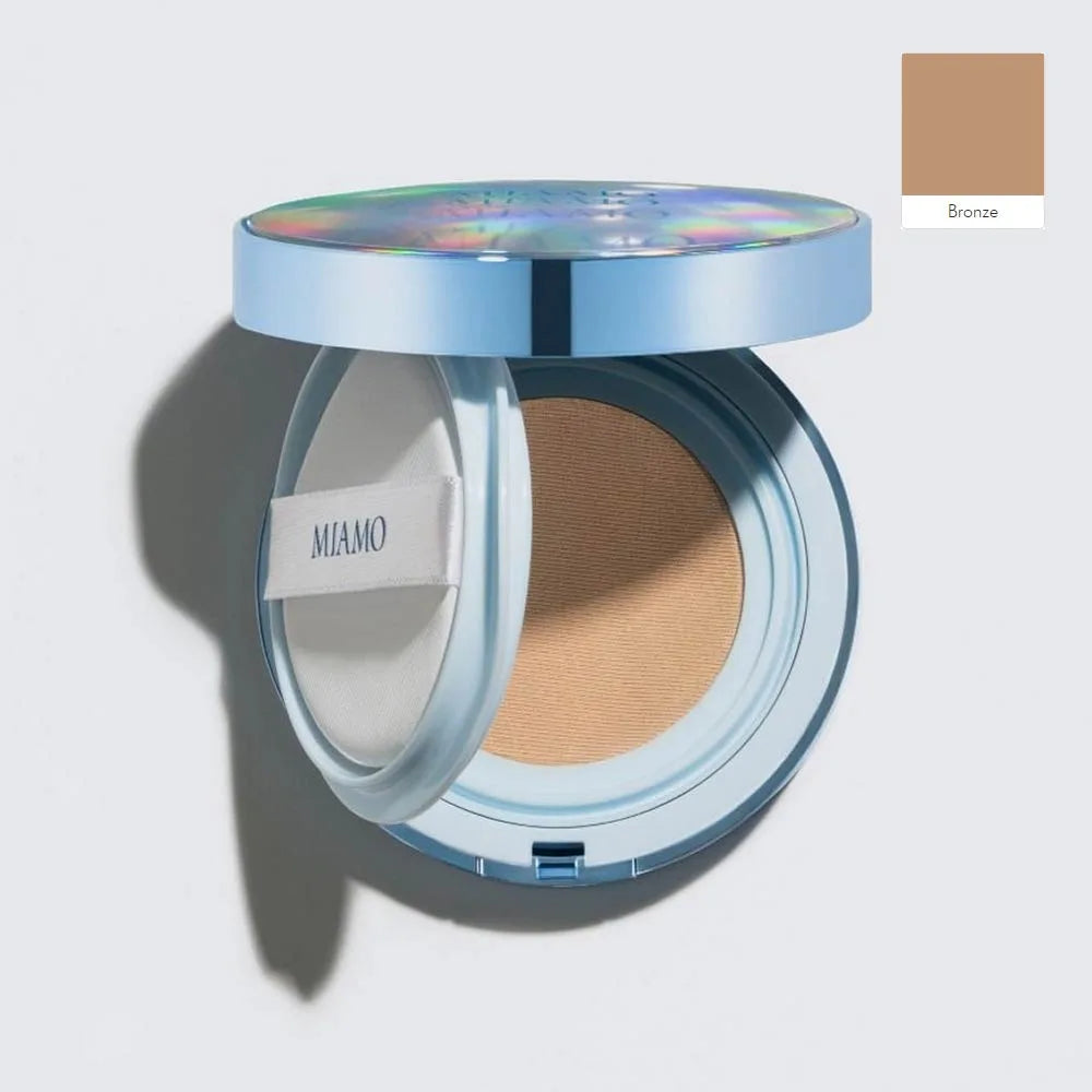 MIAMO Second Skin Mesh Cushion Foundation SPF 50 PA+++ fond de ten cushion, nuanța Bronze, 11 g