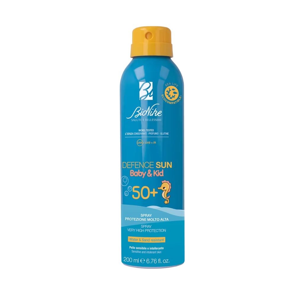 BIONIKE Defence Sun - Spray pentru bebelusi si copii SPF50+ Protectie Foarte Ridicata, 200ml