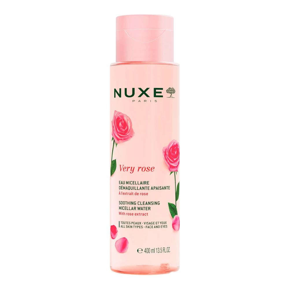 NUXE Very Rose - Apă micelară calmantă, demachiantă și purifiantă, 400 ml