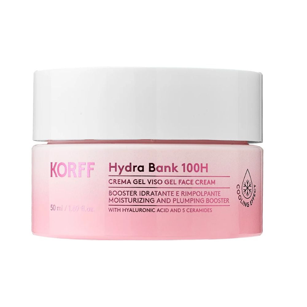 Korff Hydra Bank 100H Cremă gel de față hidratantă și cu efect de volum efect Plumping și Cooling, 50 ml