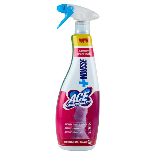 ACE Candeggina Più +Mousse, spray cu înălbitor pentru casă și rufe albe, 690 ml