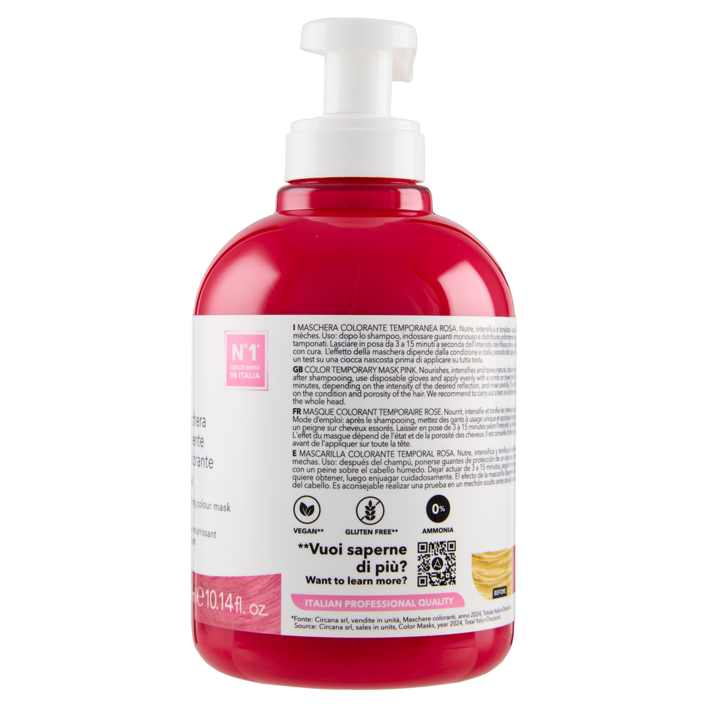 ALAMA S.O.S. Color&Go Mască nuanțatoare Roz Pastel, 300 ml