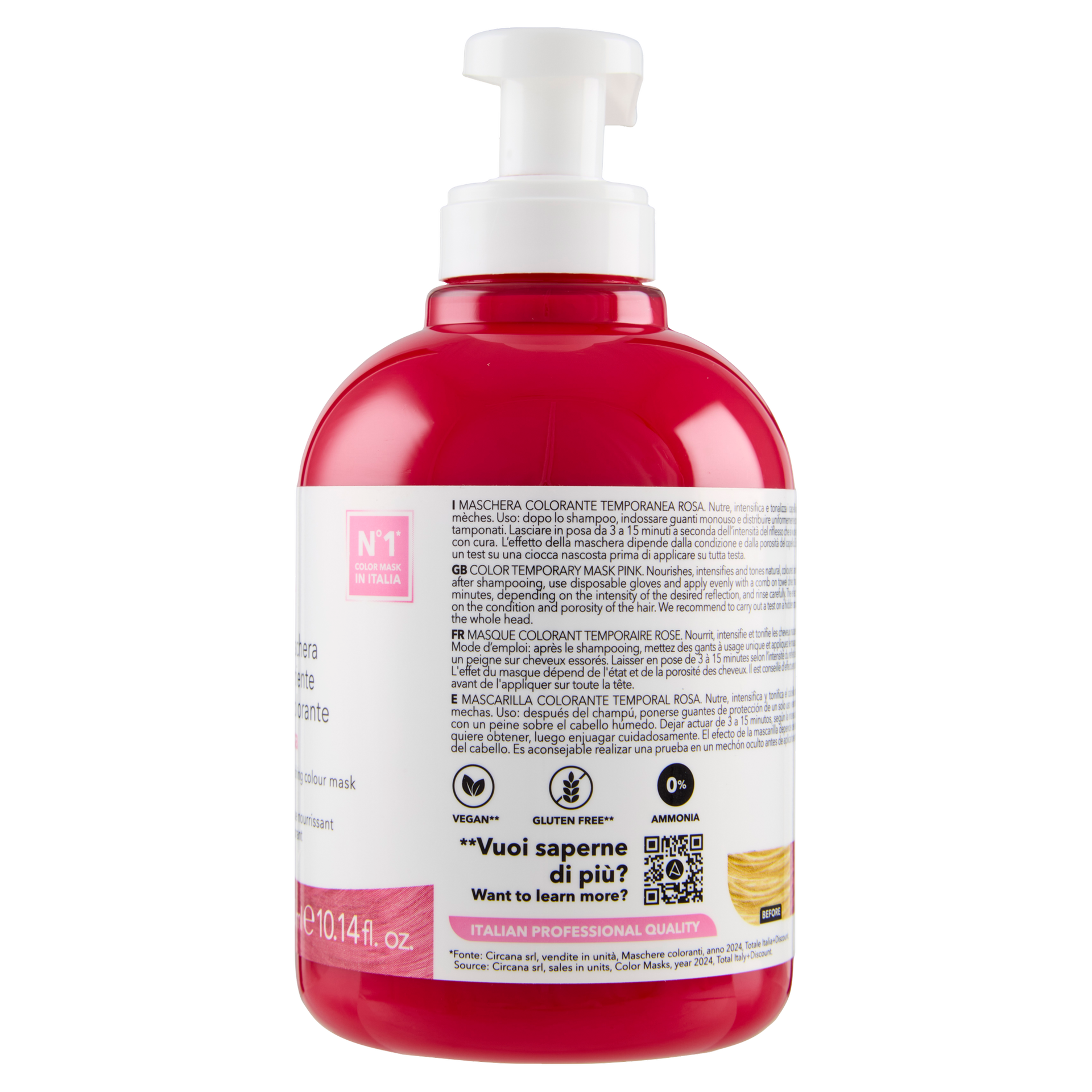 ALAMA S.O.S. Color&Go Mască nuanțatoare Roz Pastel, 300 ml