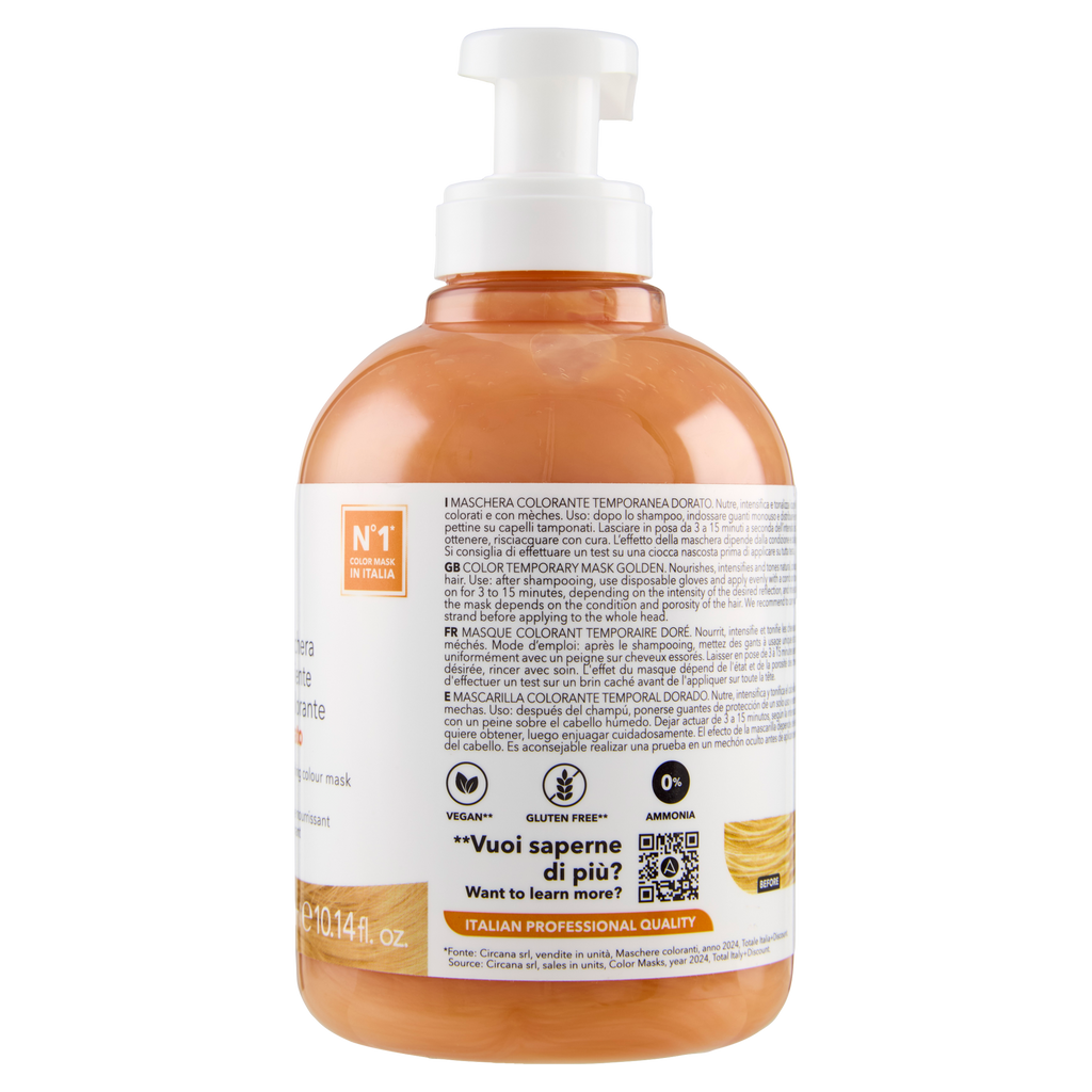 ALAMA S.O.S. Color&Go Mască nuanțatoare Auriu, 300 ml