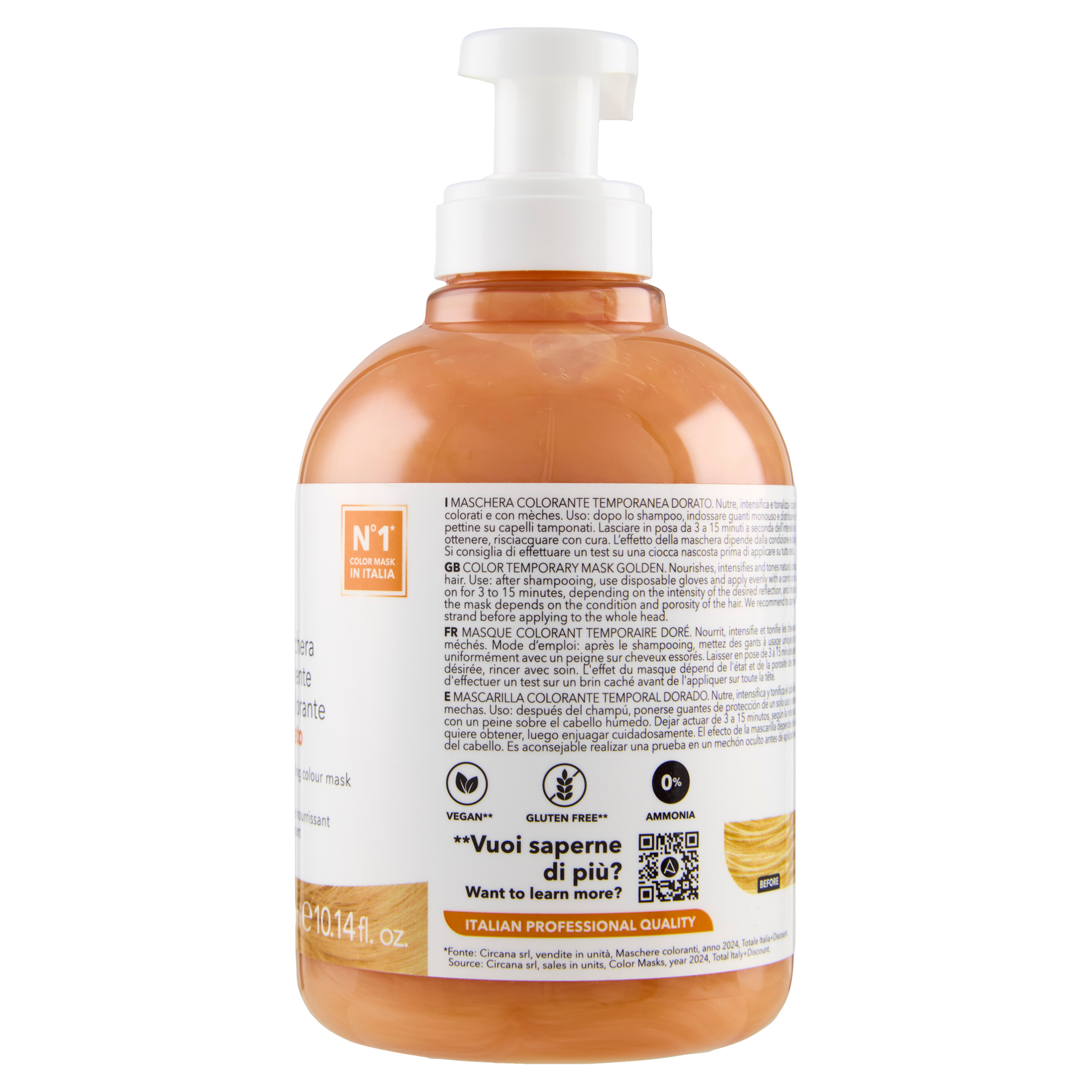 ALAMA S.O.S. Color&Go Mască nuanțatoare Auriu, 300 ml