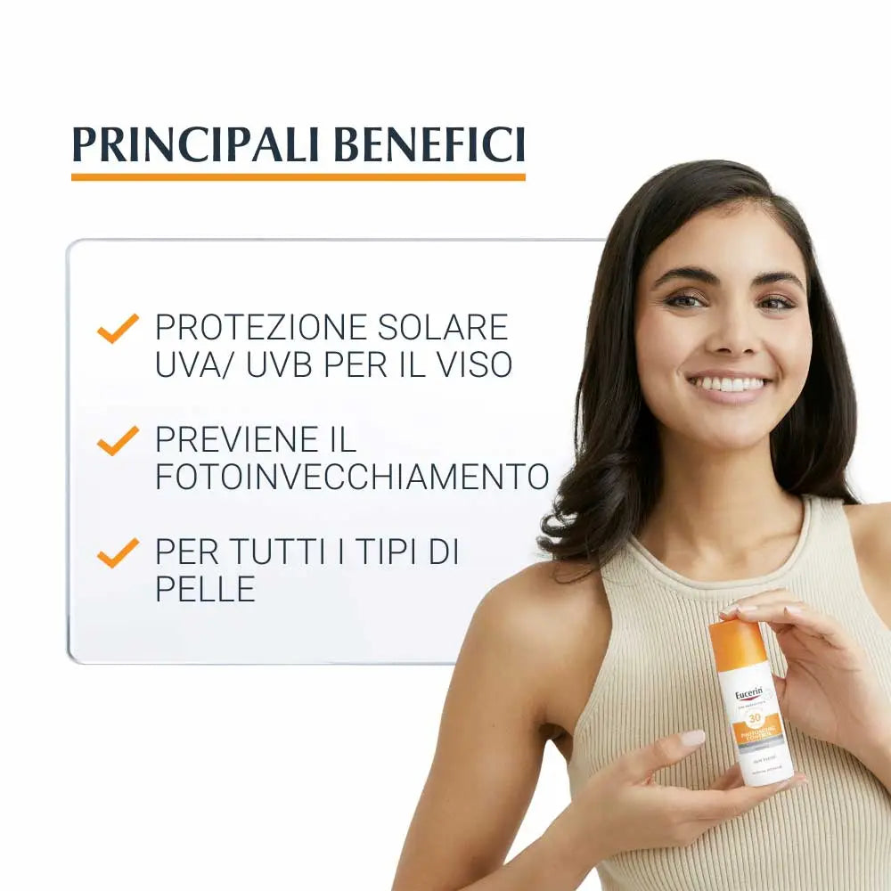 EUCERIN Sun Protection Fluid solar anti-îmbătrânire SPF50 pentru față 50 ml