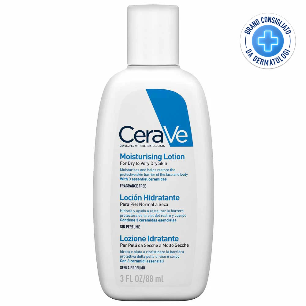 CERAVE – Loțiune Hidratantă pentru Corp, Piele de la Uscată la Foarte Uscată, 88 ml