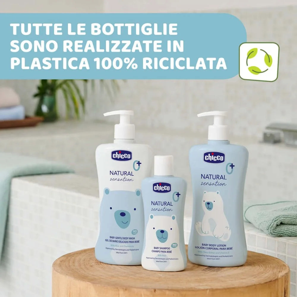 CHICCO NATURAL SENSATION – Detergent Delicat pentru Corp, Copii 0M+, 200 ml