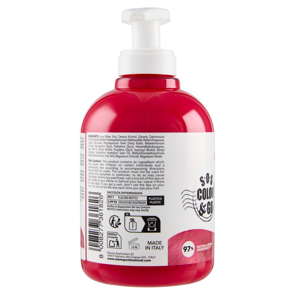 ALAMA S.O.S. Color&Go Mască nuanțatoare Roz Pastel, 300 ml