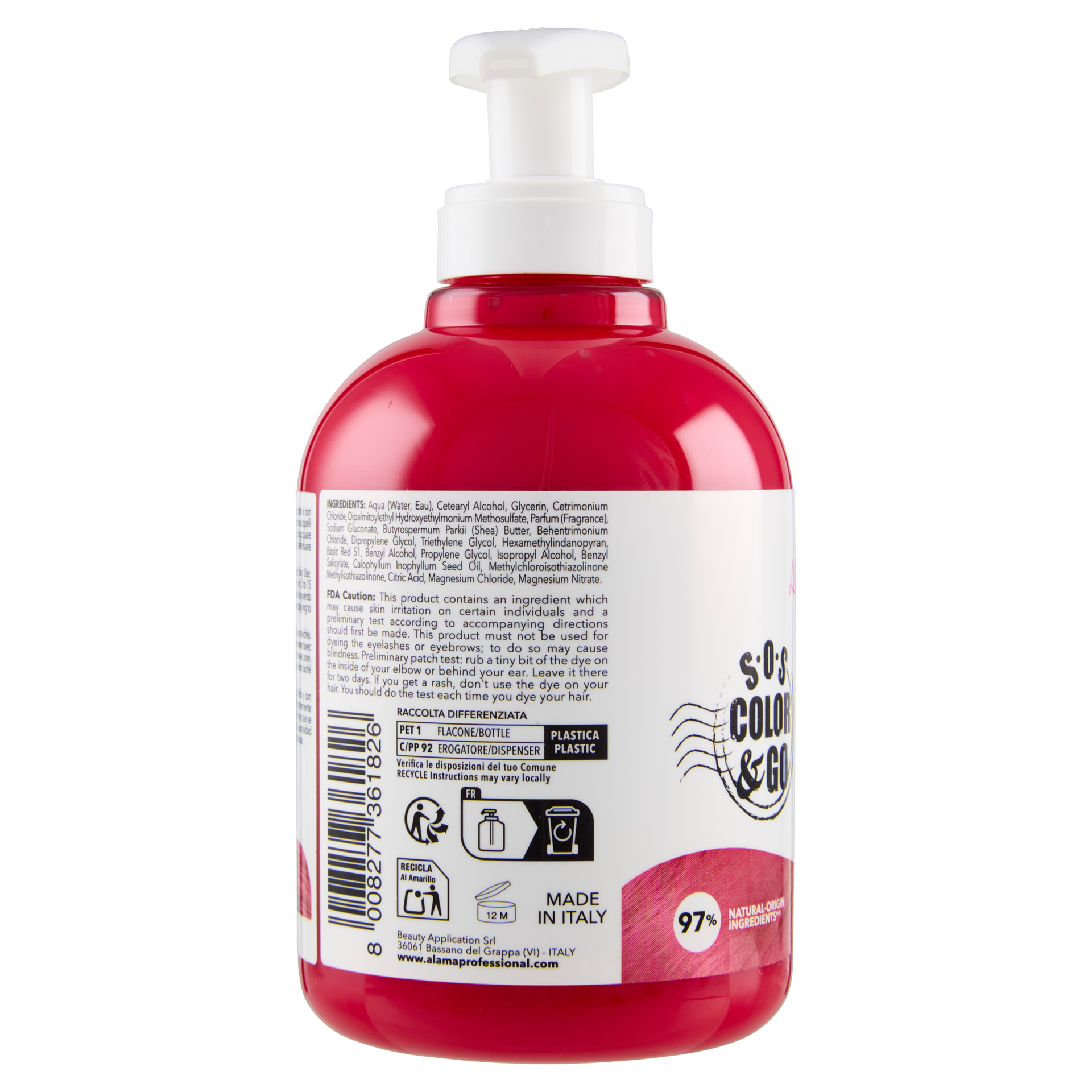 ALAMA S.O.S. Color&Go Mască nuanțatoare Roz Pastel, 300 ml