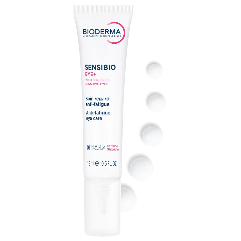 BIODERMA Sensibio Eye+ Cremă ant oboseală pentru conturul ochilor, reduce cearcănele și pungile, 15 ml
