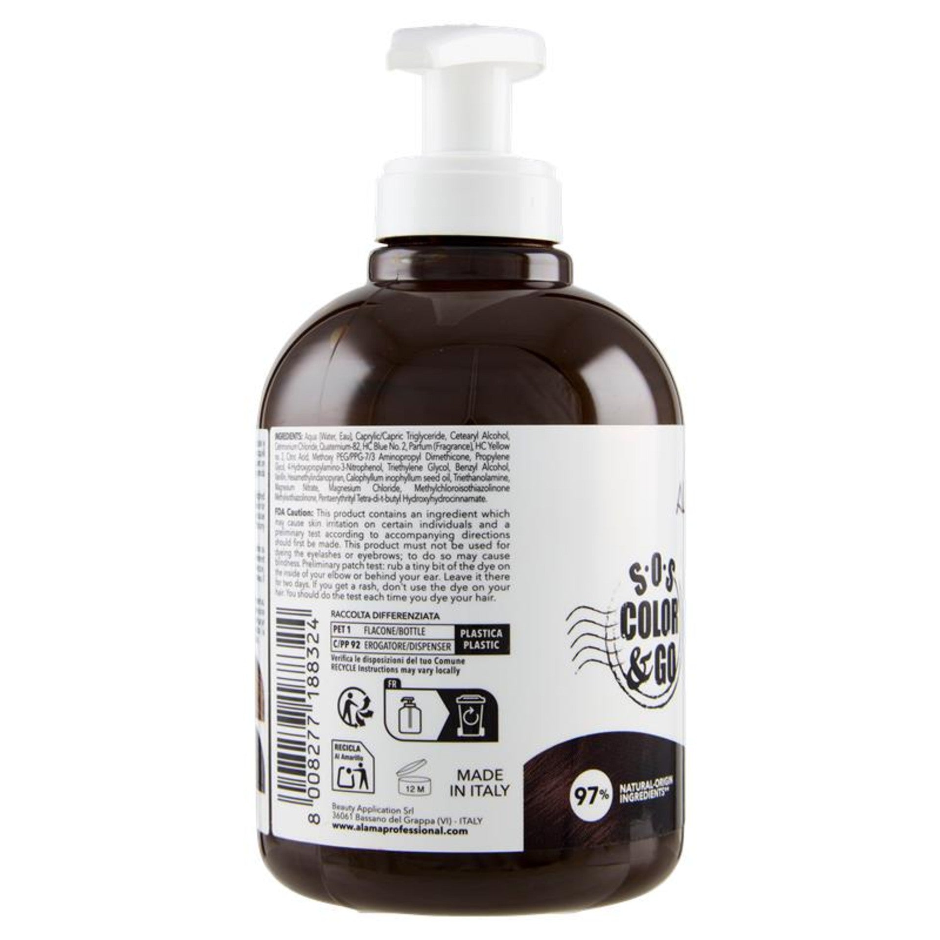 ALAMA S.O.S. Color&Go Mască nuanțatoare Ciocolatiu, 300 ml