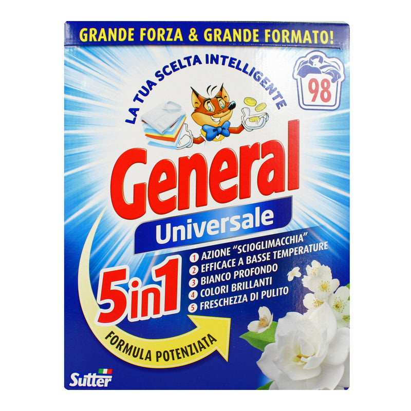 GENERAL Universale 5 în 1 – detergent pudra  universal pentru rufe