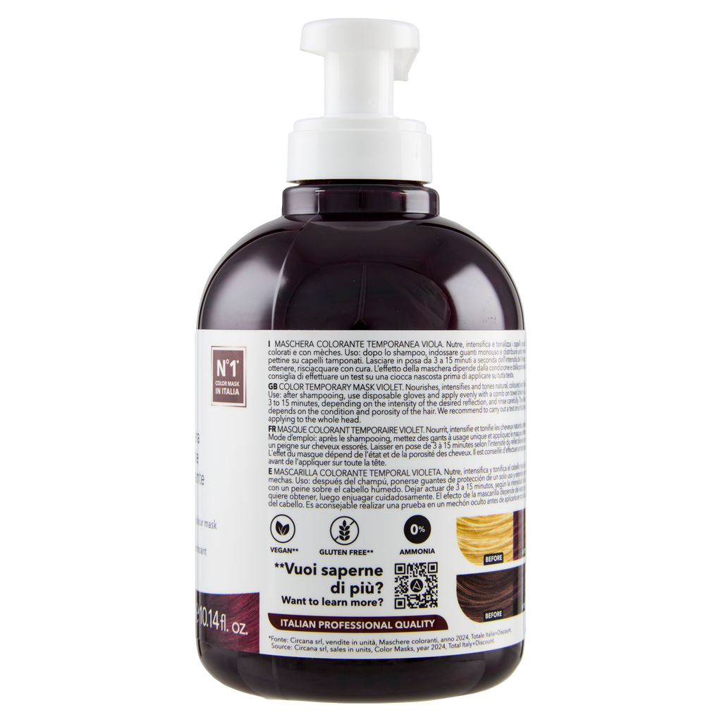 ALAMA S.O.S. Color&Go Mască nuanțatoare Violet, 300 ml
