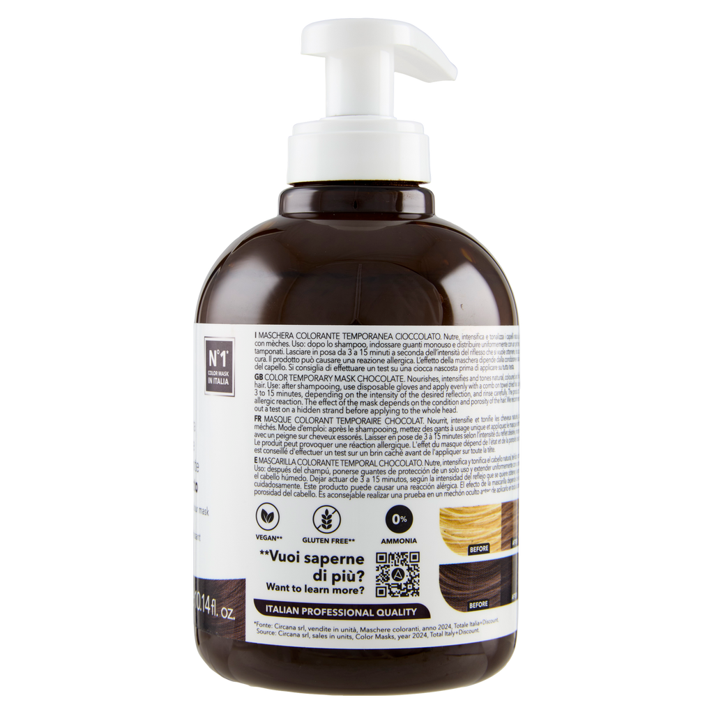 ALAMA S.O.S. Color&Go Mască nuanțatoare Ciocolatiu, 300 ml