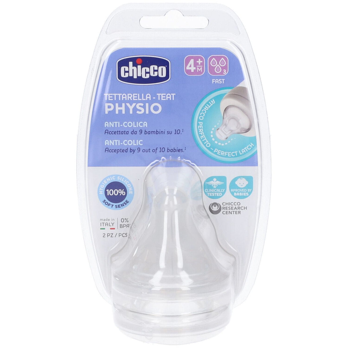 CHICCO Tett Perfect5 4M Sil 2Buc. 3F, 2 buc.