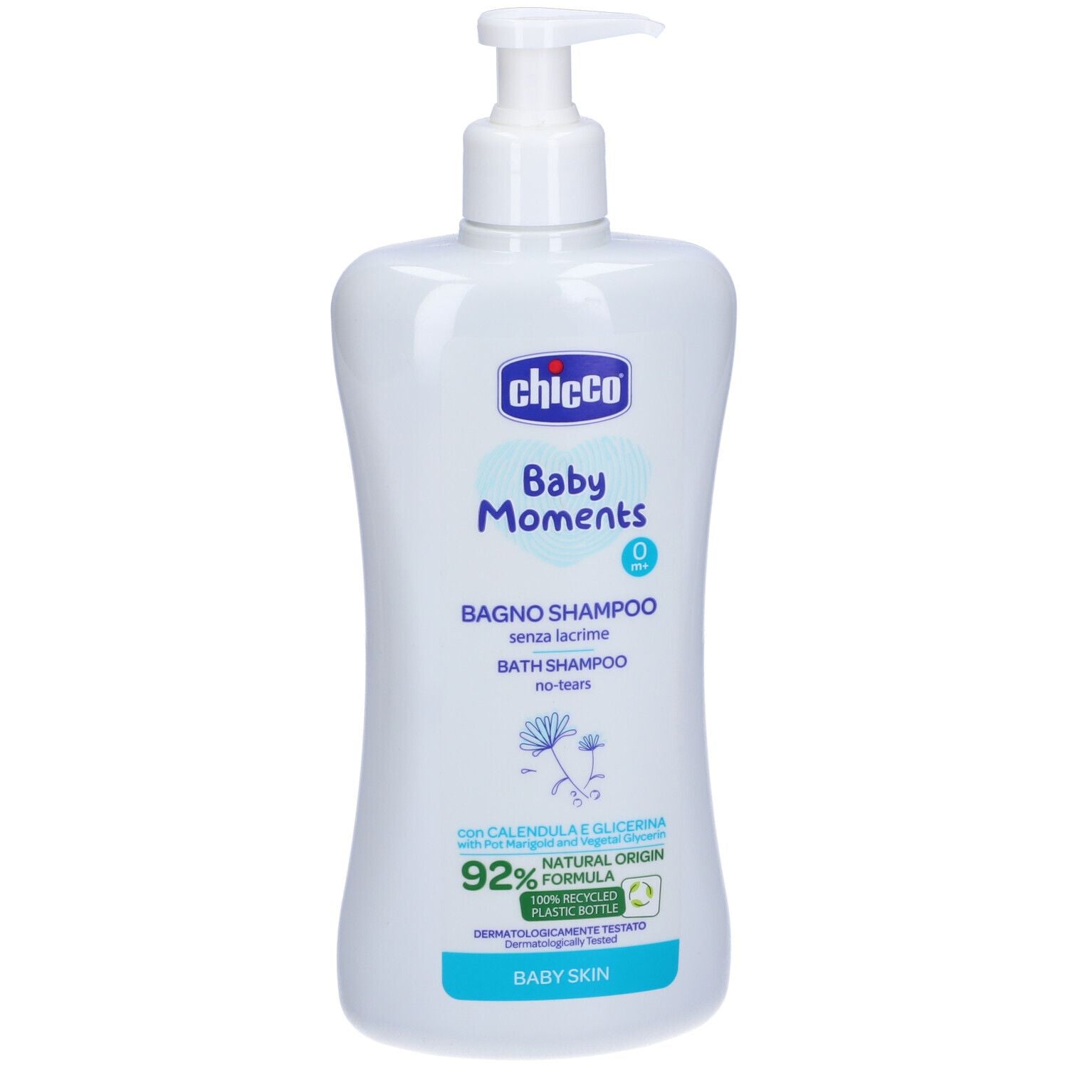 CHICCO Baby Moments – Gel de baie și șampon fără lacrimi, 500 ml