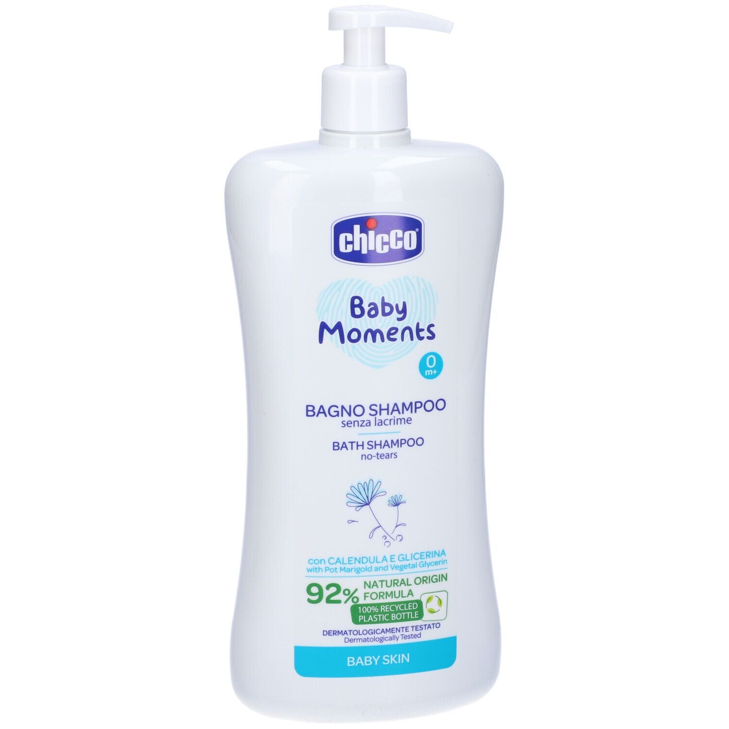 CHICCO Baby Moments – Gel de baie și șampon fără lacrimi, 750 ml