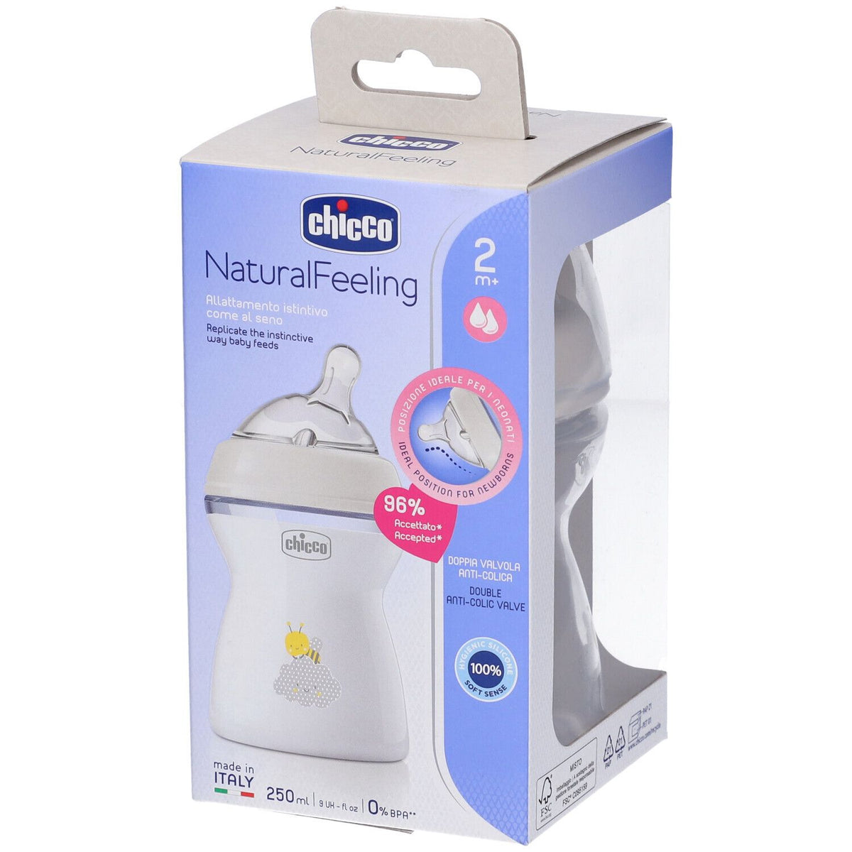 CHICCO Biberon pentru bebeluși, 250 ml