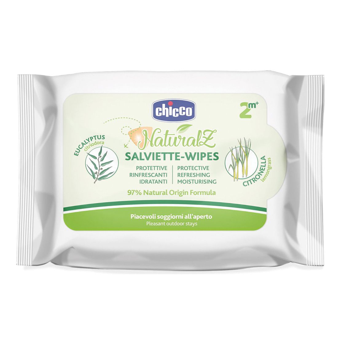 CHICCO NATURAL Z – Șervețele protectoare și răcoritoare, 20 șervețele