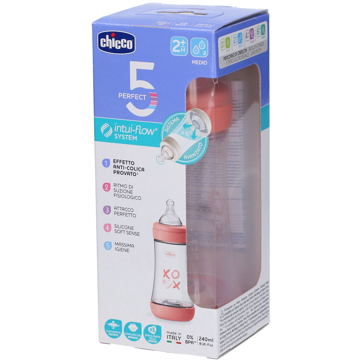 CHICCO Bib P5 240Ml Med Sil Girl, 240 ml