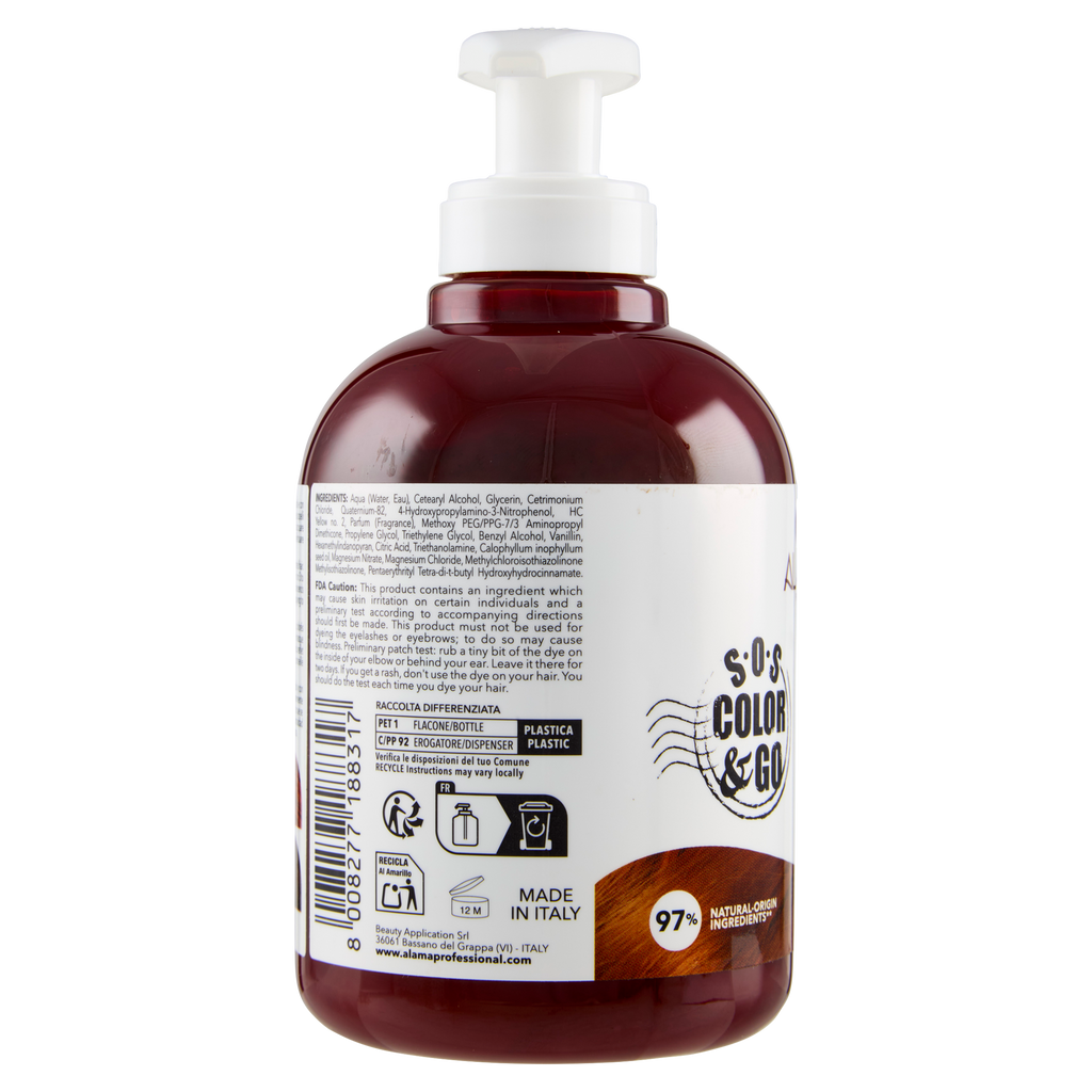 ALAMA S.O.S. Color&Go Mască nuanțatoare Cupru, 300 ml