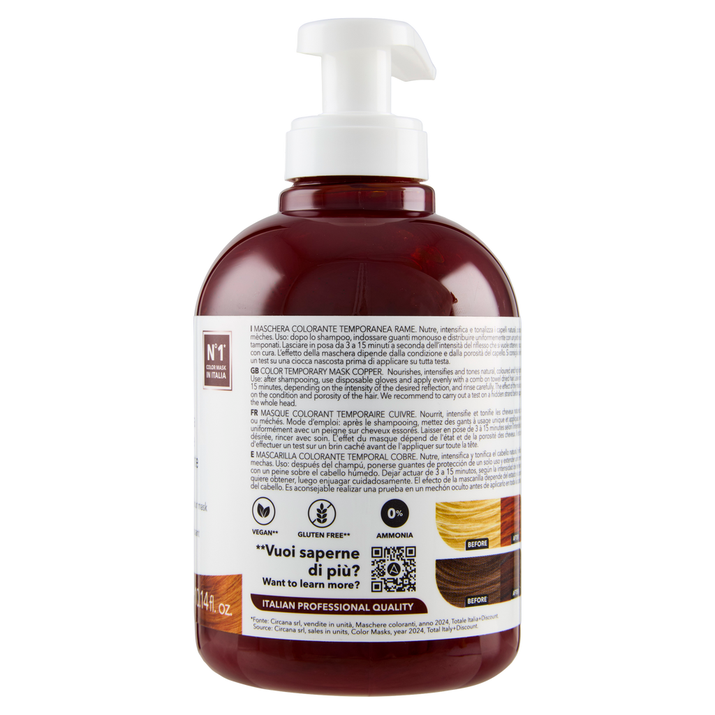 ALAMA S.O.S. Color&Go Mască nuanțatoare Cupru, 300 ml