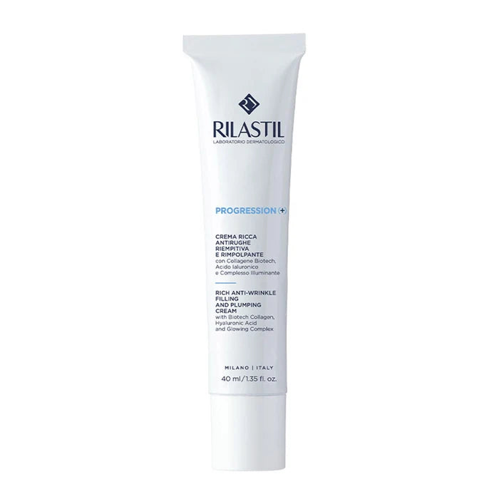 RILASTIL – Progression (+) Cremă Antirid Bogată, Umplere și Plumping, 40 ml