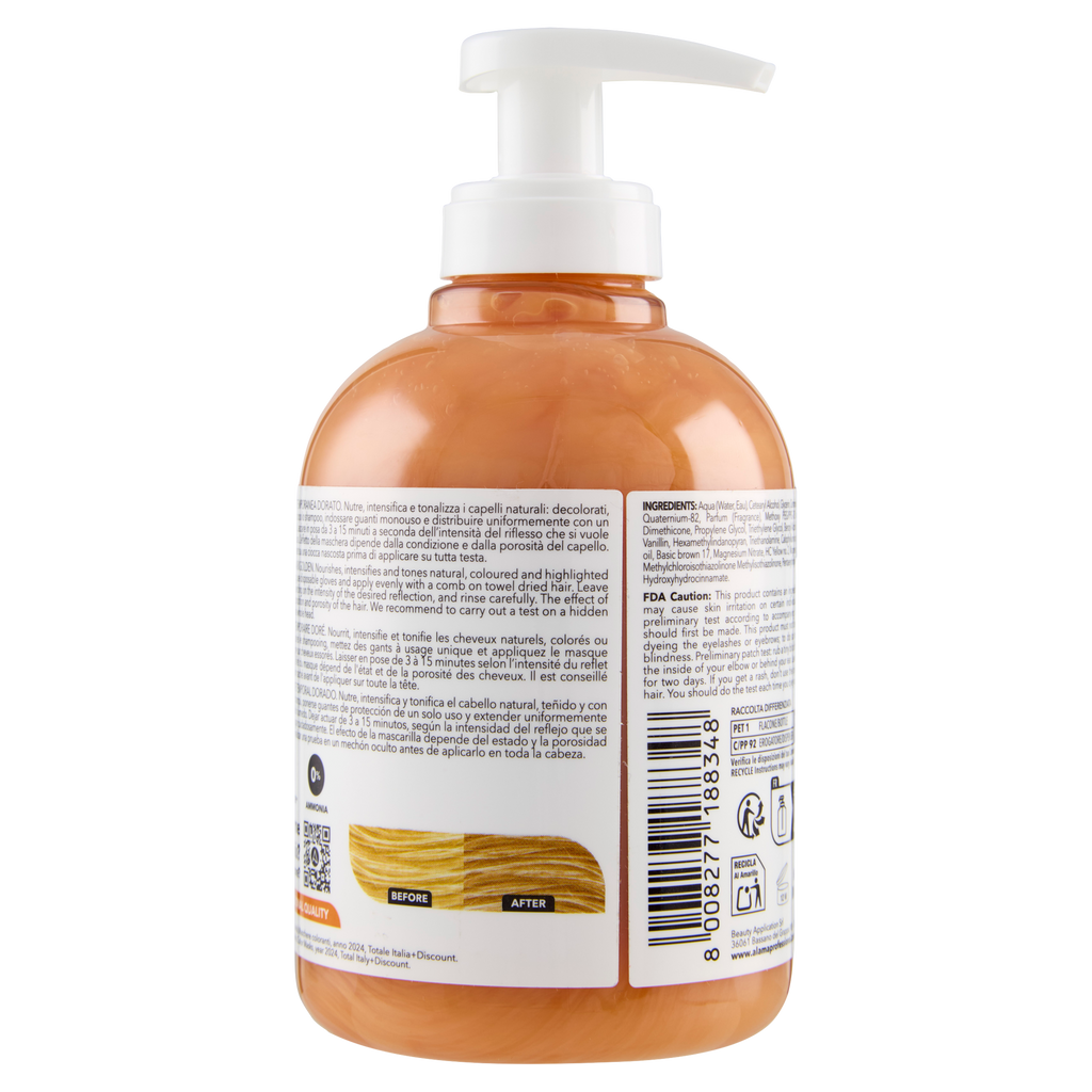 ALAMA S.O.S. Color&Go Mască nuanțatoare Auriu, 300 ml