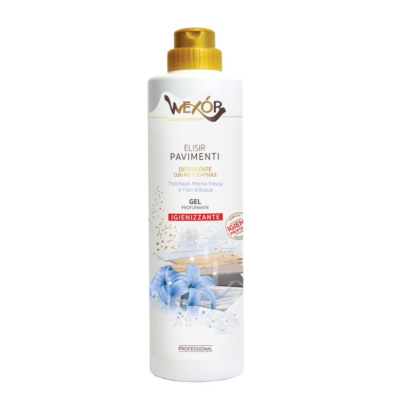 WEXOR Elisir Pavimenti Fiori d’Acqua, detergent gel parfumat pentru pardoseli, 750 ml