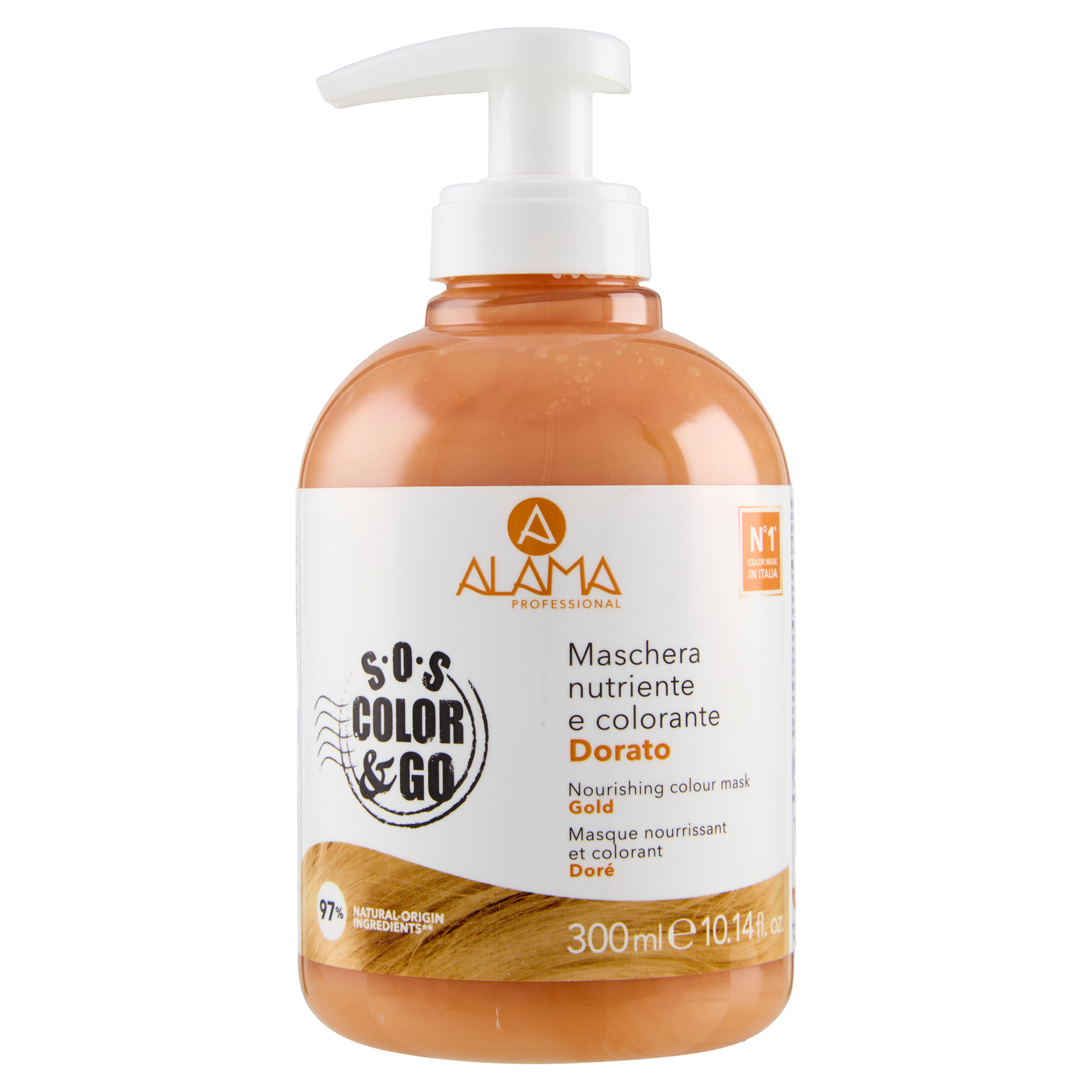 ALAMA S.O.S. Color&Go Mască nuanțatoare Auriu, 300 ml