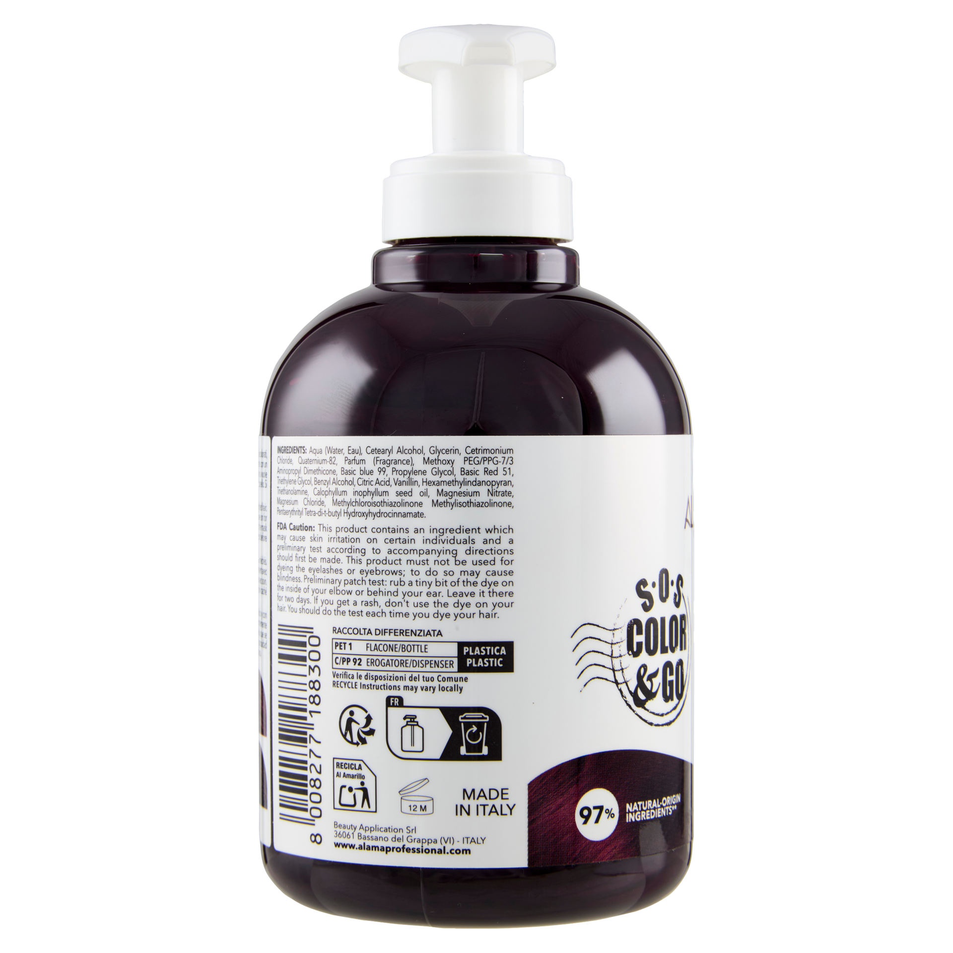 ALAMA S.O.S. Color&Go Mască nuanțatoare Violet, 300 ml
