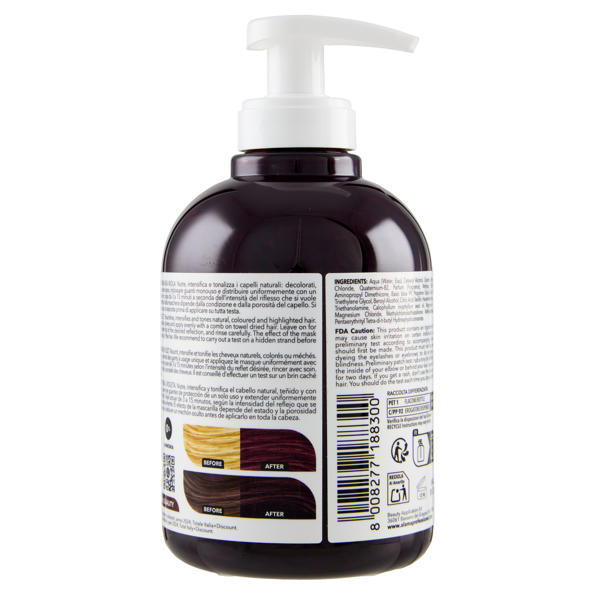 ALAMA S.O.S. Color&Go Mască nuanțatoare Violet, 300 ml