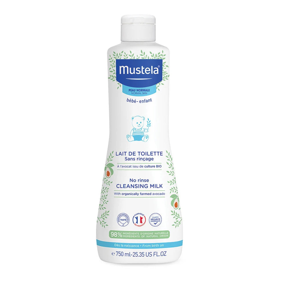 MUSTELA Lapte de curățare fără clătire pentru față și zona scutecului 750 ml