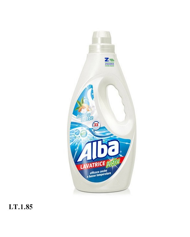 ALBA Detergent lichid pentru rufe Lapte alb, 33 spălări, 1850 ml