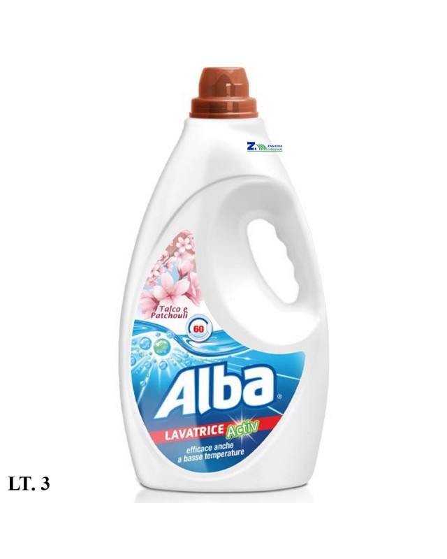 ALBA Detergent lichid pentru rufe Talc și patchouli, 60 spălări, 3000 ml