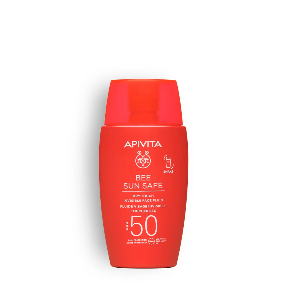 APIVITA Bee Sun Safe Dry Touch Fluido Solare Viso SPF50+, 50ml.