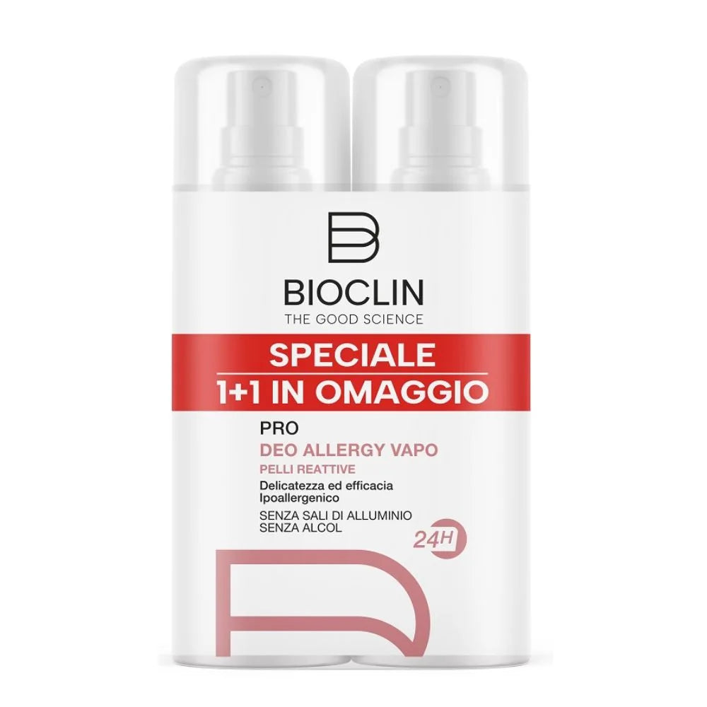 BIOCLIN PRO - Deo Allergy Spray pentru transpirație, piele alergică și reactivă, Bipack 2 x 100ml