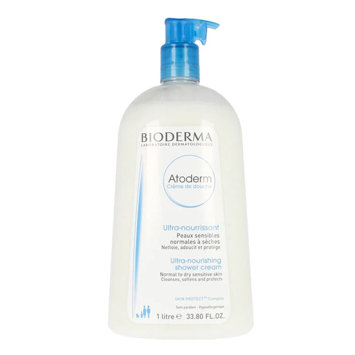 BIODERMA Atoderm – Cremă de Duș Nutritivă și Protectorie pentru Piele Foarte Uscată, 1000 ml