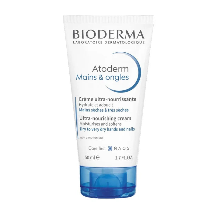 Bioderma Atoderm - Cremă pentru Mâini și Unghii Ultra-reparatoare, 50 ml