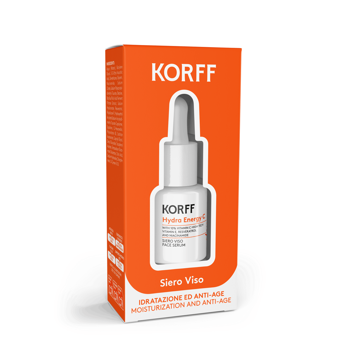 KORFF Hydra Energy C Glow – Ser facial antioxidant și iluminator cu vitamina C, 10 ml