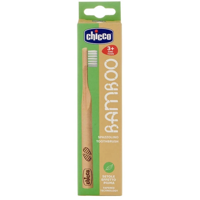 CHICCO – Periuță de Dinți Bamboo 3+ Ani cu Perii Efect Puf
