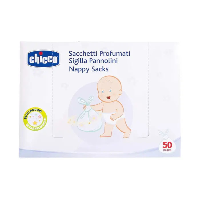 CHICCO – Pungi Parfumate pentru Scutece, Sigilla Pannolini, 50 bucăți