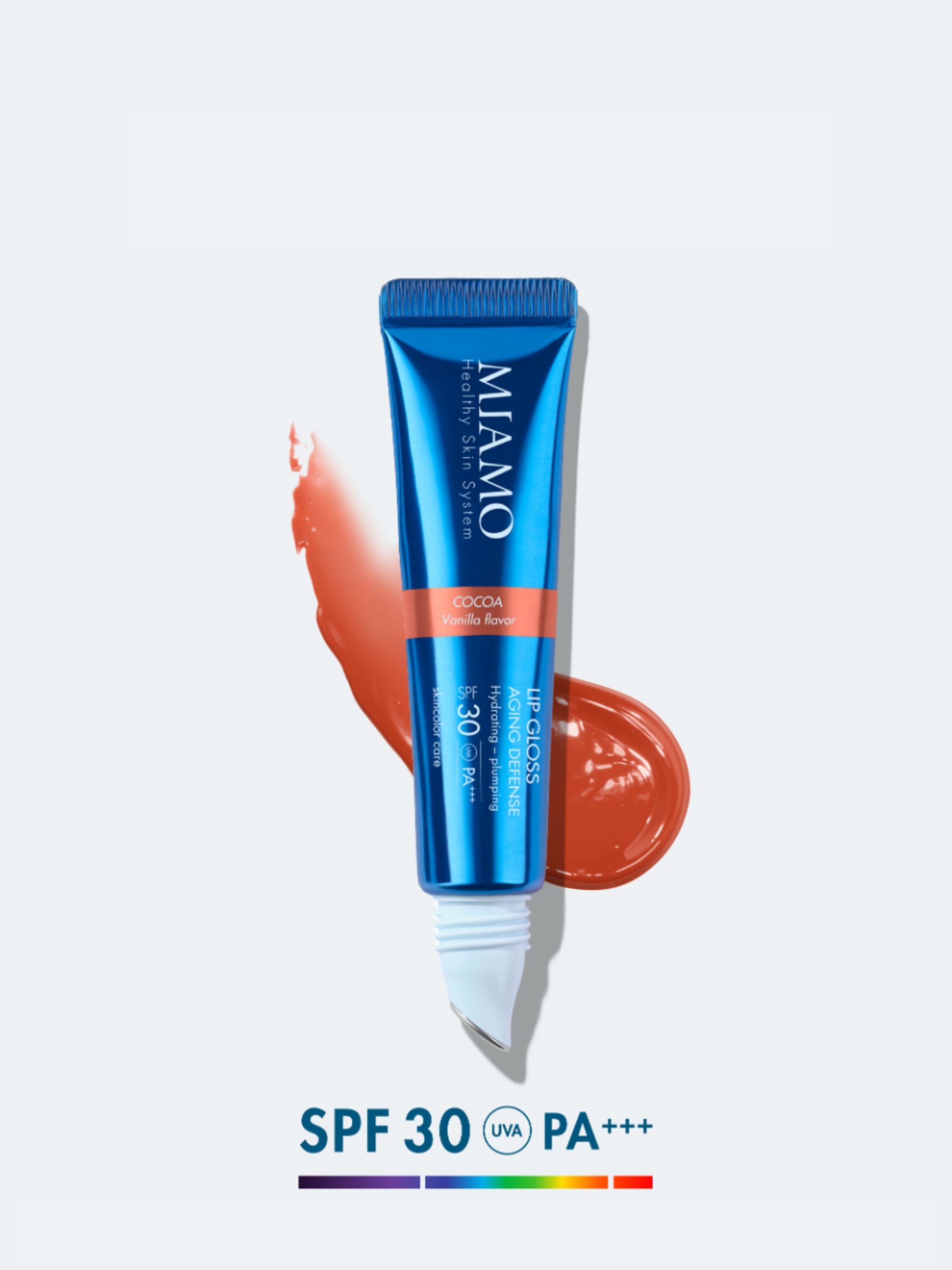 Miamo Lip Gloss Anti-Îmbătrânire SPF 30 – Protector, Volumizant și Hidratant, nuanța cocoa, 15 ml