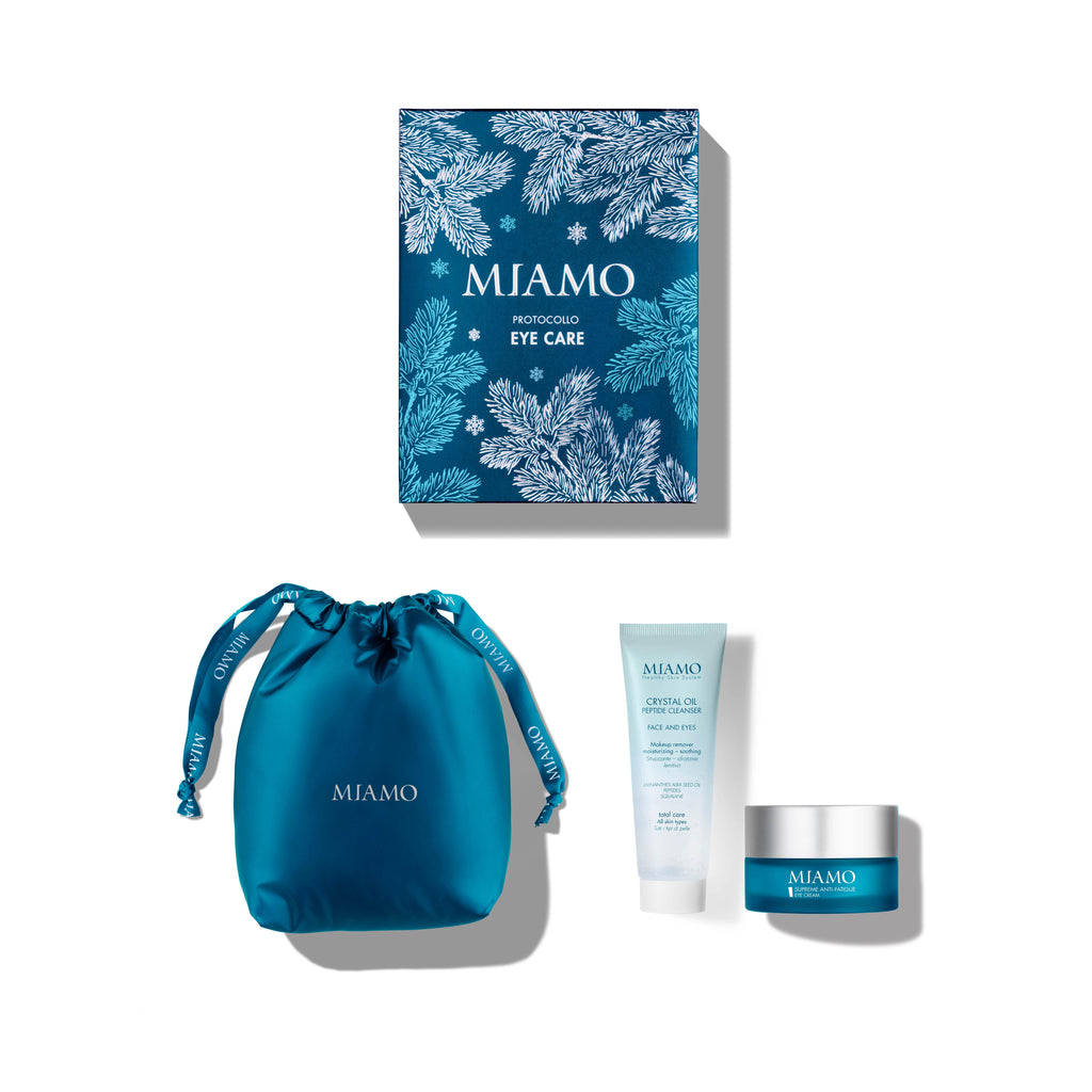MIAMO Cozy Christmas - set Eye Care Supreme Anti-Fatigue Eye Cream cremă ochi 15ml + Crystal Oil Peptide Cleanser 50ml