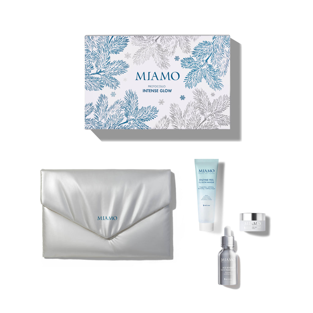 MIAMO Cozy Christmas - set Intense Glow Age Reverse Glow Primer Serum 30ml + Enzyme Peel O₂ Glow Masque 25ml + Age Reverse Masque 10ml