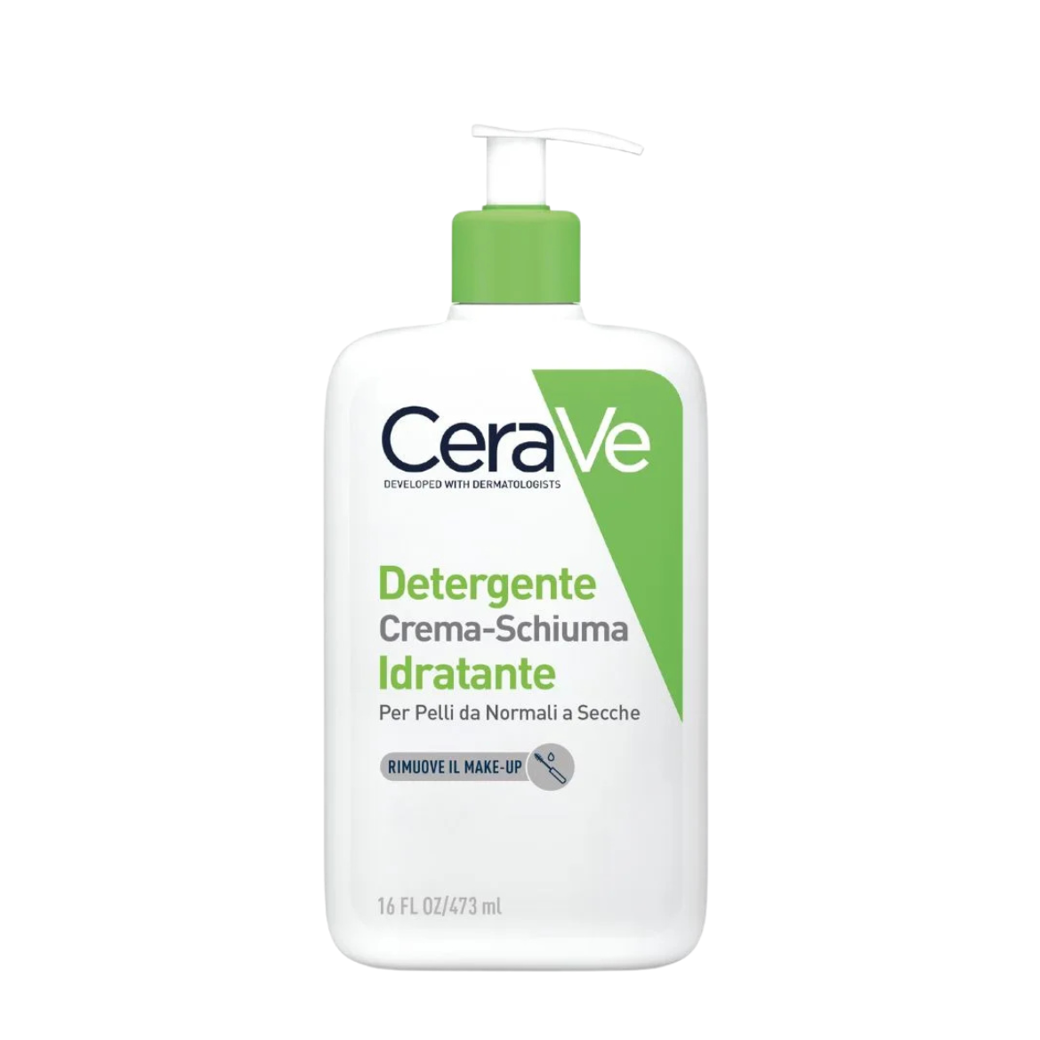 CERAVE Detergent Cremă-Spumă Hidratant pentru Piele Normală până la Uscată, cu 3 Ceramide Esențiale și Acid Hialuronic, 473 ml