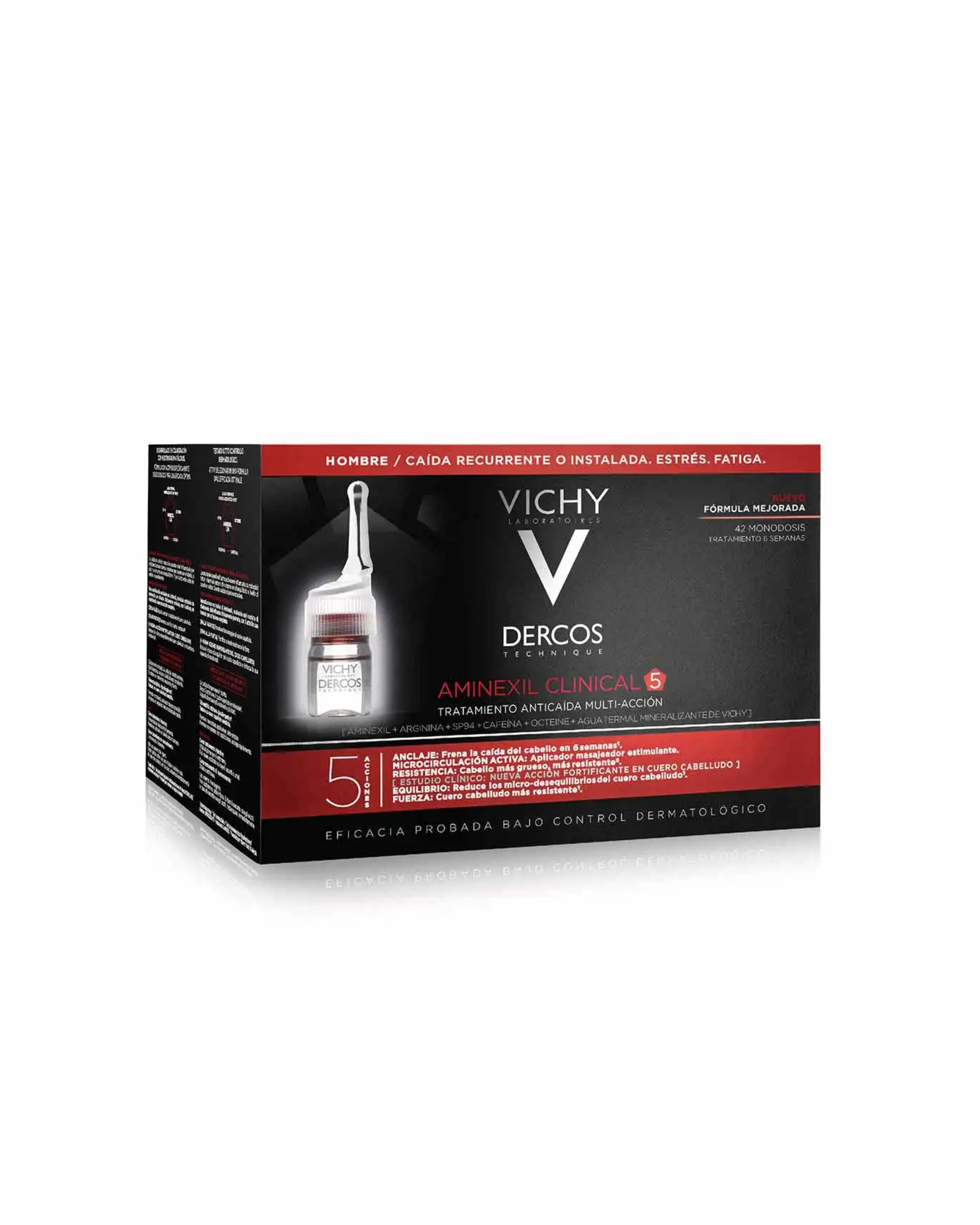 Vichy Dercos - Tratament Anticădere cu Aminexil pentru Bărbați, 42 fiole x 6 ml.”